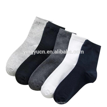 2019 Hot Sale Wholesale custom 100% cotton plain blank sport socks large size men crew socks